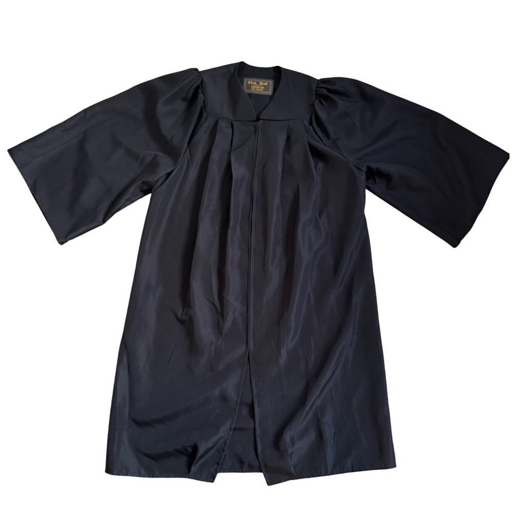 Oak Hall Bachelor Graduation Gown Black‎ Matte Robe 5ft 3in to 5ft 5in College